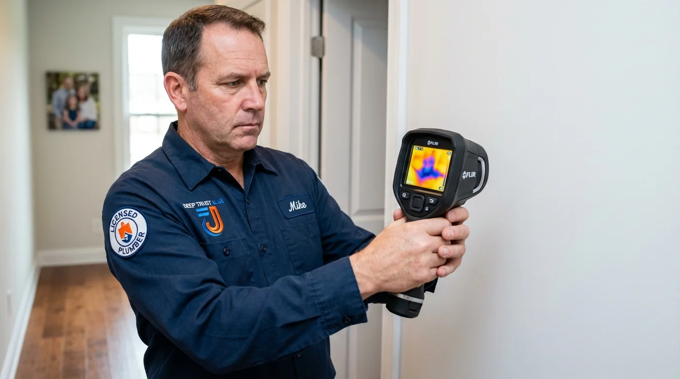 Thermal imaging leak detection by Johns Plumbing LLC in Van Lear